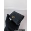 Prada Small Saffiano Leather Wallet 1MV021 Enameled metal triangle logo Black/Gold