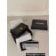 Prada Small Saffiano Leather Wallet 1MV021 Enameled metal triangle logo Black/Gold