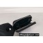 Prada Saffiano coin purse 2MM003 Embossed triangle logo Black