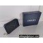Prada Saffiano coin purse 2MM003 Embossed triangle logo Black