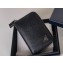 Prada Saffiano coin purse 2MM358 Enameled metal triangle logo Black/Silver