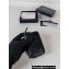 Prada Saffiano coin purse 2MM358 Enameled metal triangle logo Black/Silver