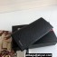 Prada Saffiano Leather bi-fold long Wallet 2M0836 Metal logo Black/Silver