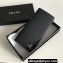 Prada Saffiano Leather bi-fold long Wallet 2M0836 Metal lettering logo Black/Silver