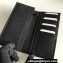 Prada Saffiano Leather bi-fold long Wallet 2M0836 Metal lettering logo Black/Silver