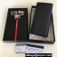 Prada Saffiano Leather bi-fold long Wallet 2M0836 Enameled metal triangle logo Black/Silver