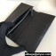 Prada Saffiano Leather bi-fold long Wallet 2M0836 Enameled metal triangle logo Black/Silver