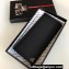 Prada Saffiano Leather bi-fold long Wallet 2M0836 Enameled metal triangle logo Black/Silver