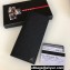 Prada Saffiano Leather bi-fold long Wallet 2M0836 Enameled metal triangle logo Black/Silver
