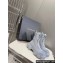 Alexander Wang Storm Combat Boots In Suede/Rubber Gray 2023