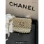 Chanel Pearl Card Holder with Chain 2023