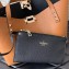 Valentino Small Rockstud Grainy Calfskin Tote Bag with Contrasting Lining 0044 Brown 2023