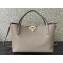 Valentino Small Rockstud Grainy Calfskin Tote Bag with Contrasting Lining 0044 Dove Gray 2023