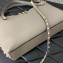 Valentino Small Rockstud Grainy Calfskin Tote Bag with Contrasting Lining 0044 Dove Gray 2023