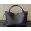Valentino Small Rockstud Grainy Calfskin Tote Bag with Contrasting Lining 0044 Black 2023