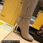 Fendi Heel 10cm Delfina leather high-heeled boots Camel with Straps 2023