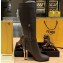 Fendi Heel 10cm Delfina leather high-heeled boots Coffee with Straps 2023