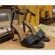 Fendi Heel 10cm Delfina leather high-heeled Sandals karung Black 2023