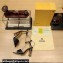 Fendi Heel 10cm Delfina leather high-heeled Sandals karung Black 2023