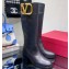 Valentino Boots In Calfskin Leather Black with VLogo Signature detail 2023
