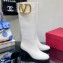 Valentino Boots In Calfskin Leather White with VLogo Signature detail 2023