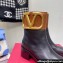 Valentino Ankle Boots In Calfskin Leather Black/Brown with VLogo Signature detail 2023