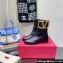 Valentino Ankle Boots In Calfskin Leather Black with VLogo Signature detail 2023
