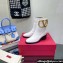 Valentino Ankle Boots In Calfskin Leather White with VLogo Signature detail 2023