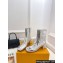 Louis Vuitton Heel 5.5cm Shake Ankle Boots Python Pattern Silver 2023