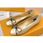 Louis Vuitton Monogram-embossed calf leather Nina Flat Ballerinas Gold 2023