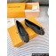 Louis Vuitton Monogram-embossed calf leather Nina Flat Ballerinas Black 2023
