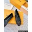 Louis Vuitton Monogram-embossed calf leather Nina Flat Ballerinas Black 2023