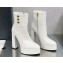 Balmain Heel 13.5cm platform 3.5cm Brune leather ankle boots White 2023