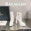 Balmain Heel 13.5cm platform 3.5cm Brune leather ankle boots White 2023