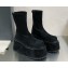Balmain Leather platform 10cm boots Suede Black 2023