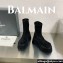 Balmain Leather platform 10cm boots Suede Black 2023
