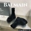 Balmain Leather platform 10cm boots Suede Black 2023