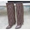 Balmain Heel 10.5cm Ariel boots in monogrammed leather Black/Brown 2023