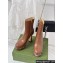 Gucci Heel 12cm platform 4cm boots with GG studs 740599 Brown 2023