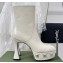 Gucci Heel 12cm platform 4cm boots with GG studs 740599 White 2023