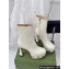 Gucci Heel 12cm platform 4cm boots with GG studs 740599 White 2023