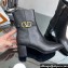 Valentino Vlogo Signature Calfskin Ankle Boots 75mm Black 2023