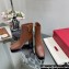Valentino Vlogo Signature Calfskin Ankle Boots 75mm Brown 2023