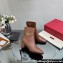 Valentino Vlogo Signature Calfskin Ankle Boots 75mm Brown 2023