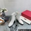 Valentino Vlogo Signature Calfskin Ankle Boots 75mm White 2023