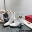 Valentino Vlogo Signature Calfskin Ankle Boots 75mm White 2023
