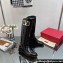Valentino VLogo Calfskin Boots Patent Black Cut-out leg decorated with VLogo Type accessory 2023