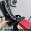 Valentino VLogo Calfskin Boots Patent Black Cut-out leg decorated with VLogo Type accessory 2023