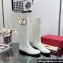 Valentino VLogo Calfskin Boots Patent White Cut-out leg decorated with VLogo Type accessory 2023