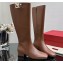 Valentino VLogo Type Calfskin Boots Brown 2023
